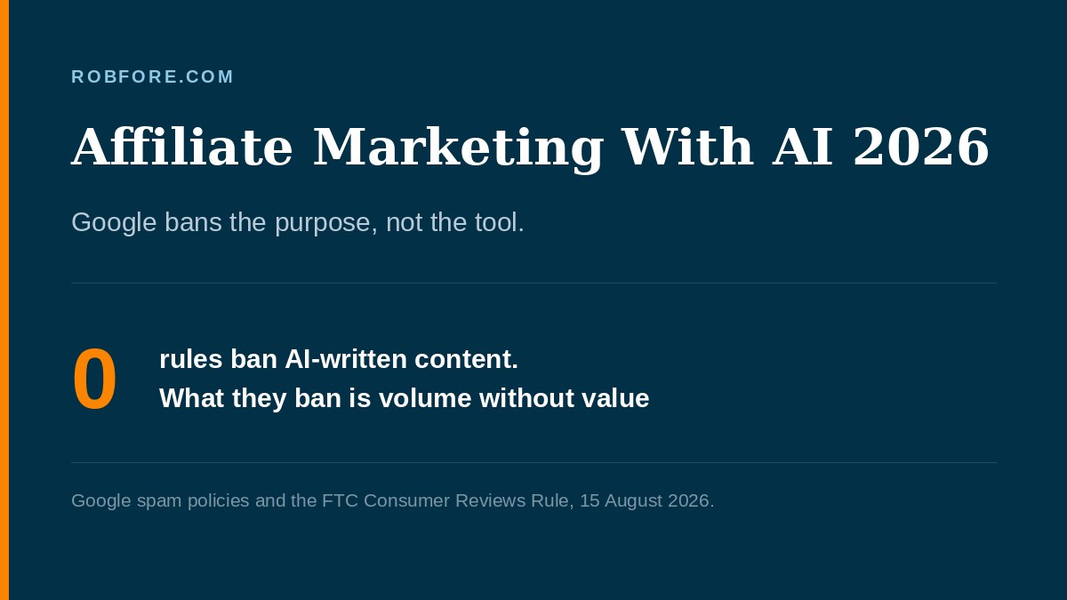 Affiliate Marketing With AI - what AI closes for a brand new affiliate with no audience and no skills, and what it does not